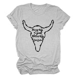 Beth Dutton Outfits Casual Women's Sorta Sweet Sorta Crew Neck Personality Printed Short-Sleeved T-shirt for Women