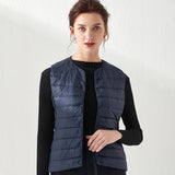 Women Winter Coats Puffer down Vest Lightweight down Jacket Vest Women's Autumn and Winter Vest