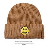Justin Bieber Toque Smiley Face Woolen Cap Men and Women Retro