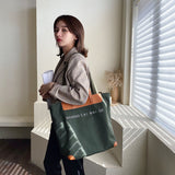 The Teacher Tote Canvas Bag Women's Messenger Bag Large Capacity Women's Bag Autumn and Winter Shoulder Tote Bag