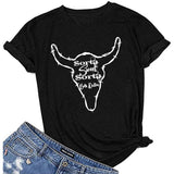 Beth Dutton Outfits Casual Women's Sorta Sweet Sorta Crew Neck Personality Printed Short-Sleeved T-shirt for Women