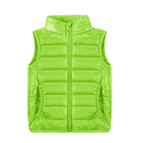Kids Winter Coats Puffer Jacket down Coat Autumn Leisure Vest Solid Color Children's Clothing