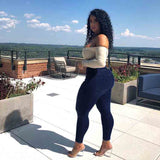 Women Plus Size Jeans Fashion High Elastic Denim Skinny Pants Women