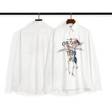Off White Sweatshirt Long Sleeve Autumn Shirt Stitching Casual Long Sleeve Shirt