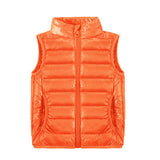 Kids Winter Coats Puffer Jacket down Coat Autumn Leisure Vest Solid Color Children's Clothing