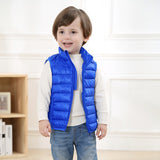 Kids Winter Coats Puffer Jacket down Coat Autumn Leisure Vest Solid Color Children's Clothing