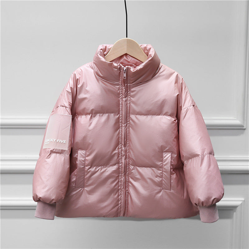 Kids Winter Coats Puffer Jacket down Coat Winter Glossy Children's down Jacket Men