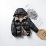 Kids Winter Coats Puffer Jacket down Coat Plaid Children Boys' down Jacket