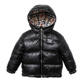 Kids Winter Coats Puffer Jacket down Coat Plaid Children Boys' down Jacket