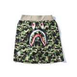 Shark Print Shorts Shark Head Camouflage Bottom Pattern Casual Shorts Men and Women Fashion Tether Shorts
