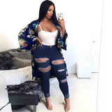 Women Plus Size Jeans Fashion High Elastic Denim Skinny Pants Women