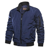 Men's Jacket Casual Solid Color Stand Collar Flight Jacket plus Size Loose Men Bomber Jacket