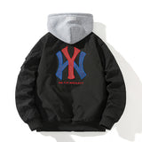 New York NYC Varsity Jacket Bomber Jacket Sequins Embroidered Baseball Uniform