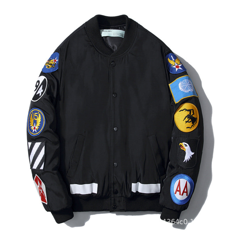 Off White Winter Coat Autumn and Winter Arrow Padded Cotton-Padded Jacket Outerwear