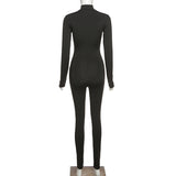 Women's Spring Clothing Embroidered Slim Fit Hip Lifting Sport Jumpsuit
