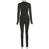 Women's Spring Clothing Embroidered Slim Fit Hip Lifting Sport Jumpsuit