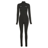 Women's Spring Clothing Embroidered Slim Fit Hip Lifting Sport Jumpsuit