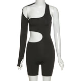 Spring NEW Long Sleeve Sexy Cutout Sports Jumpsuit