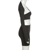 Spring NEW Long Sleeve Sexy Cutout Sports Jumpsuit