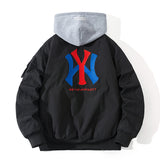 New York NYC Varsity Jacket Autumn and Winter Bomber Jacket Embroidered Hip Hop Baseball Uniform