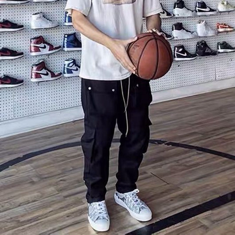Rhude Pant Overalls Row Button Pants Men's Casual Sports Trousers