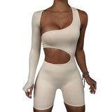 Spring NEW Long Sleeve Sexy Cutout Sports Jumpsuit