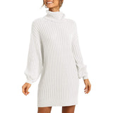 Sweater Dress Outfit With Tights 2 Pieces Set Autumn and Winter Fashion Women's Sweater Knitwear Dress