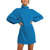 Sweater Dress Outfit With Tights 2 Pieces Set Autumn and Winter Fashion Women's Sweater Knitwear Dress