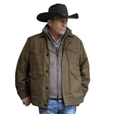John Dutton Jacket Solid Color Multi-Pocket Single-Breasted Jacket Men's Coat