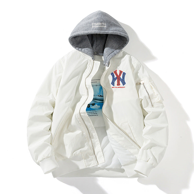 New York NYC Varsity Jacket Bomber Jacket Sequins Embroidered Baseball Uniform