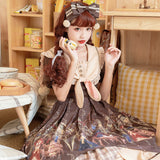 Gothic Lolita Harajuku Style Clothing Skirt Pharmacist Op Short Sleeve Doll Collar Cute Lolita Dress