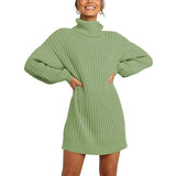 Sweater Dress Outfit With Tights 2 Pieces Set Autumn and Winter Fashion Women's Sweater Knitwear Dress