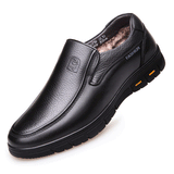 Loafers for Men Old Head Autumn and Winter Velvet Padded plus Size Pumps plus Size Casual Men's Shoes