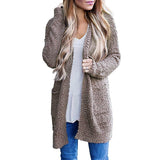 Women Sherpa Jacket Autumn Winter Sweater Women's Solid Color plus Size Loose Cardigan Sweater