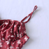 Homecoming Dresses Summer Women's Clothing Sexy Fashion Floral Pleated Lace-up