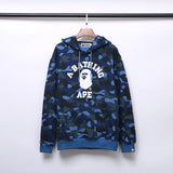 Shark Print Hoodie Autumn and Winter Camouflage Printed Cotton Velvet Padded Hooded Sweatshirt