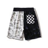 Shark Print Shorts Shark Shorts Men's and Women's Black and White Color Matching Pants Cropped Pants