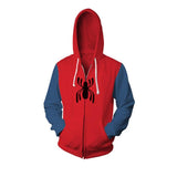 Men Spider Hoodie Spider-Man Sports Zipper Hooded Sweater