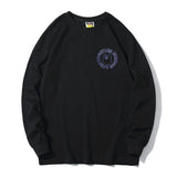 Shark Print Sweatshirts Spring and Autumn Cotton round Neck Long Sleeves T-shirt Men and Women