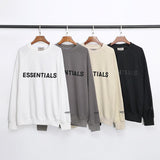 Fog Sweatshirt Street Tide Brand Letter Printed Crew Neck Sweatshirt Men's and Women's Loose Pullover Undershirt Coat Fear Of God
