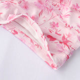 Women Summer Dresses Mini Dress Fashion Printed Pleated Mesh Sling Sheath Skirt Dress