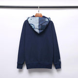 Shark Print Hoodie Autumn Men's Shark Head Denim Zipper Sweater Coat