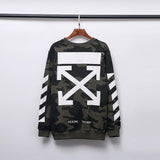 Shark Print Sweatshirts Autumn and Winter off Camouflage Arrow Men's Sweater