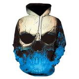 Skull Hoodie 3D Digital Printing Hoodie Horror Skull Printing Pattern