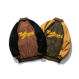 Letterman Jacket Outfit Senior Jackets Varsity Baseball Coat Men's Zipper Cotton Loose Casual Baseball Uniform