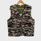 Men Utility Vest Work Zipper Tactical Work Vest Slim Pocket Jacket Spring Camouflage Men's Outdoor Casual