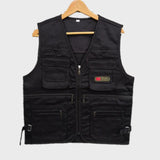 Men Utility Vest Work Zipper Tactical Work Vest Slim Pocket Jacket Spring Camouflage Men's Outdoor Casual