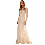 Women Lace Wedding Dress Fashion Women's Wear Sexy Lace See-through Dress