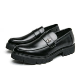 Loafers for Men round Toe Slip-on Casual British Men's Shoes