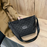 The Teacher Tote Large Capacity Shoulder Bag Portable All-Match Oxford Cloth Crossbody Bag